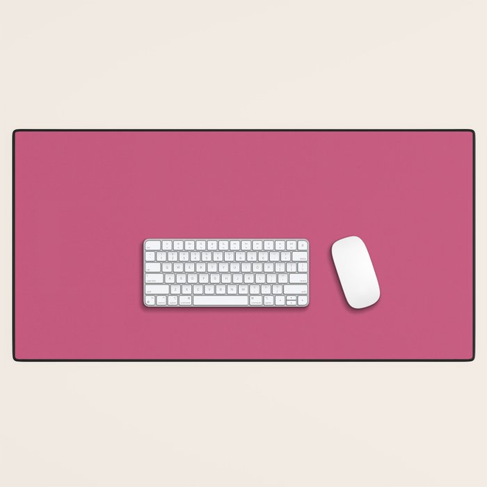 Rose Pink Solid Color Desk Mat Gallery Image 1