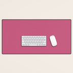 Rose Pink Solid Color Desk Mat Gallery Image 1