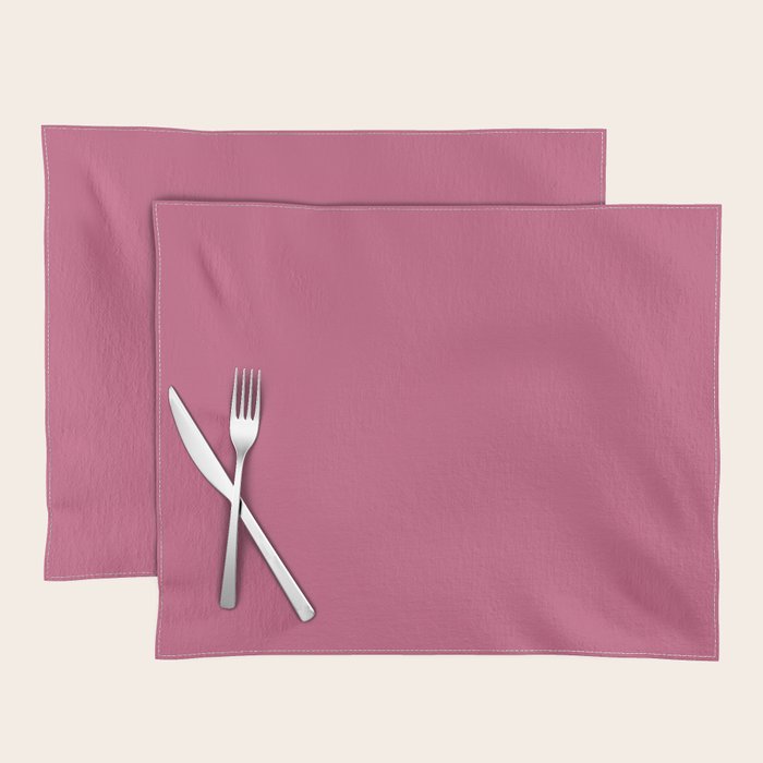 Rose Pink Solid Color Placemat Gallery Image 1