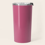 Rose Pink Solid Color Travel Mug Gallery Image 2