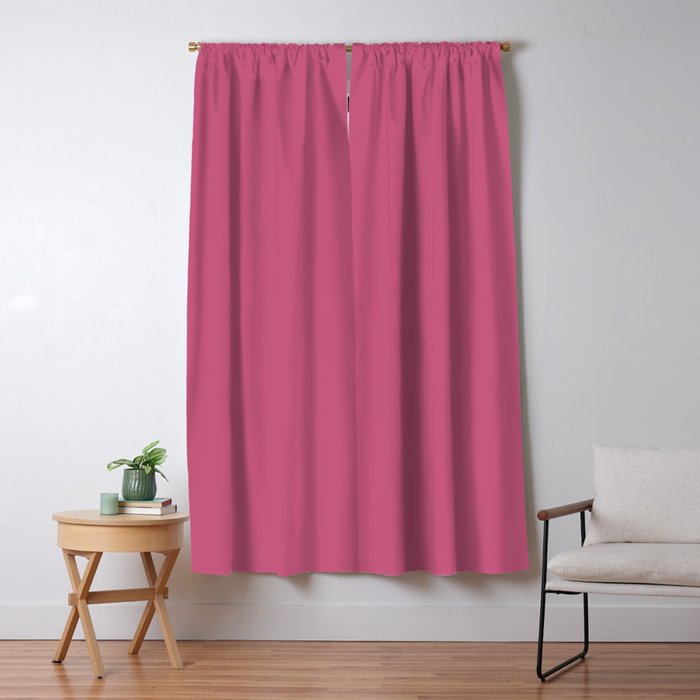 Rose Pink Solid Color Window Curtain Gallery Image 1