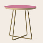 Rose Pink Solid Color Side Table Gallery Image 1