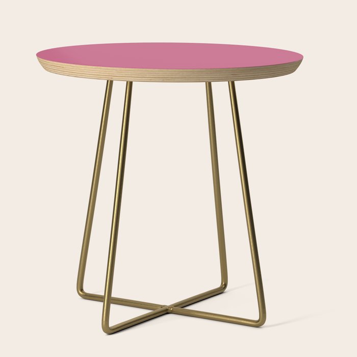 Rose Pink Solid Color Side Table Gallery Image 1
