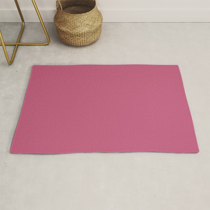 Rose Pink Solid Color Rug Gallery Image 1