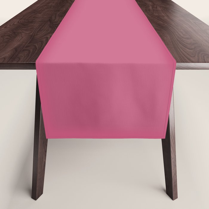 Rose Pink Solid Color Table Runner Gallery Image 1