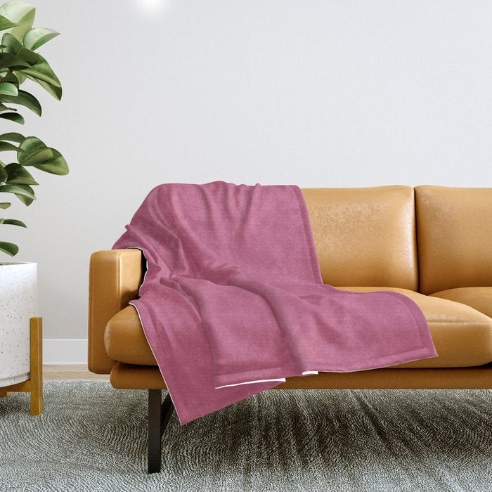 Rose Pink Solid Color Throw Blanket Gallery Image 1