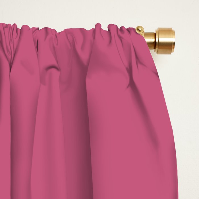 Rose Pink Solid Color Window Curtain Gallery Image 2