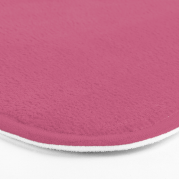 Rose Pink Solid Color Bath Mat Gallery Image 3