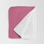 Rose Pink Solid Color Throw Blanket Gallery Image 3