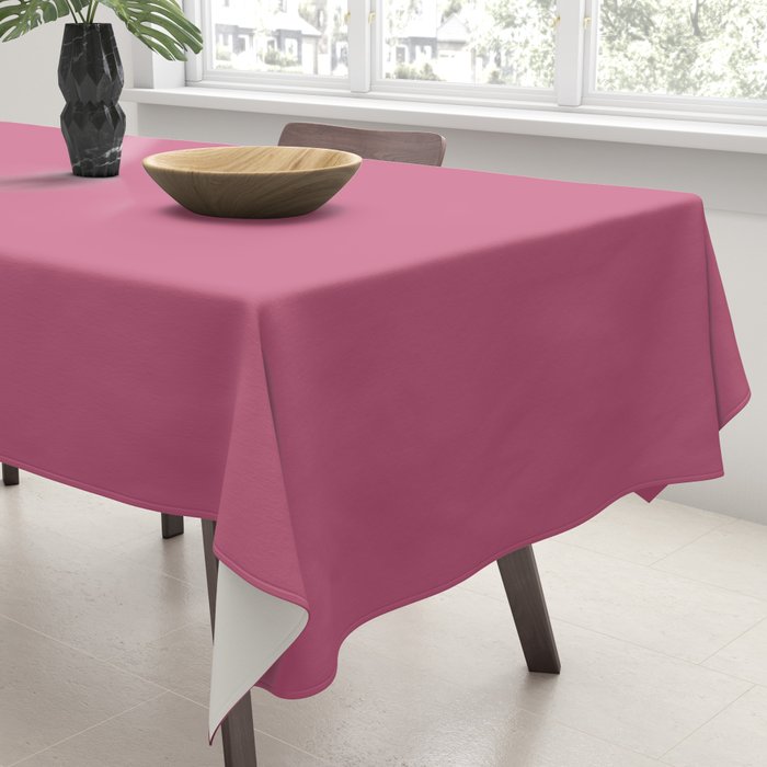 Rose Pink Solid Color Tablecloth Gallery Image 3