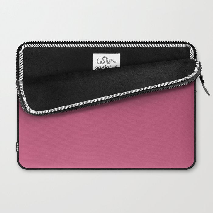 Rose Pink Solid Color Laptop Sleeve Gallery Image 2