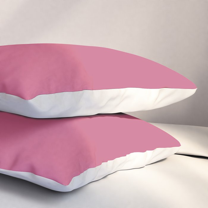 Rose Pink Solid Color Pillow Sham Gallery Image 3