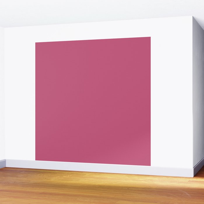Rose Pink Solid Color Wall Mural Gallery Image 2