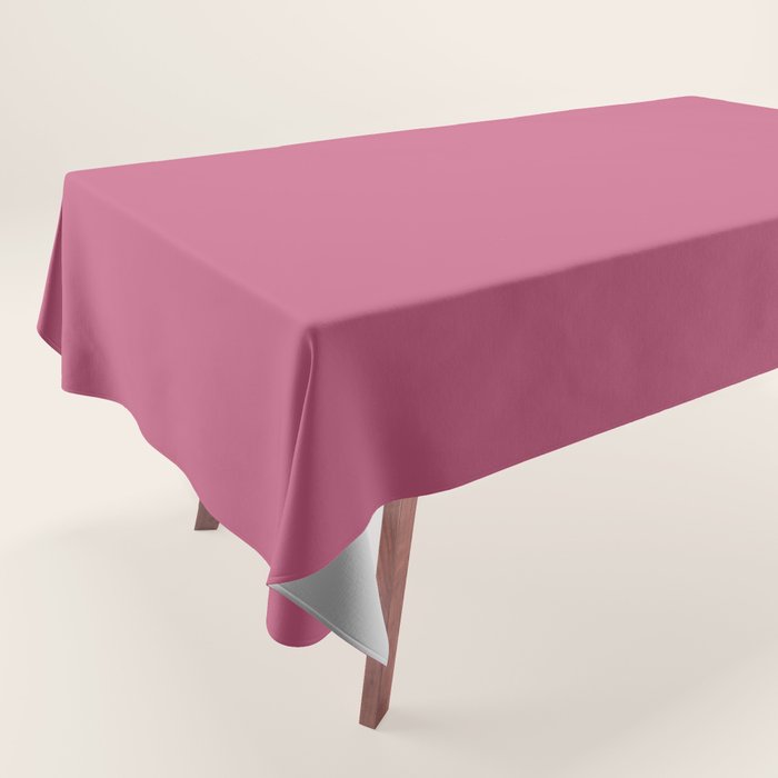 Rose Pink Solid Color Tablecloth Gallery Image 1
