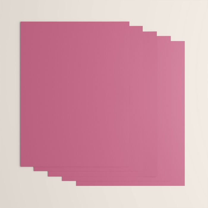 Rose Pink Solid Color Wrapping Paper Gallery Image 3