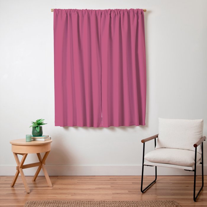 Rose Pink Solid Color Window Curtain Gallery Image 3