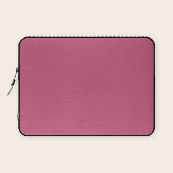 Rose Pink Solid Color Laptop Sleeve Gallery Image 1