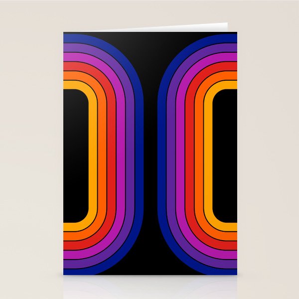 Black Rainbow Tunnel Stationery Card Gallery Image 2