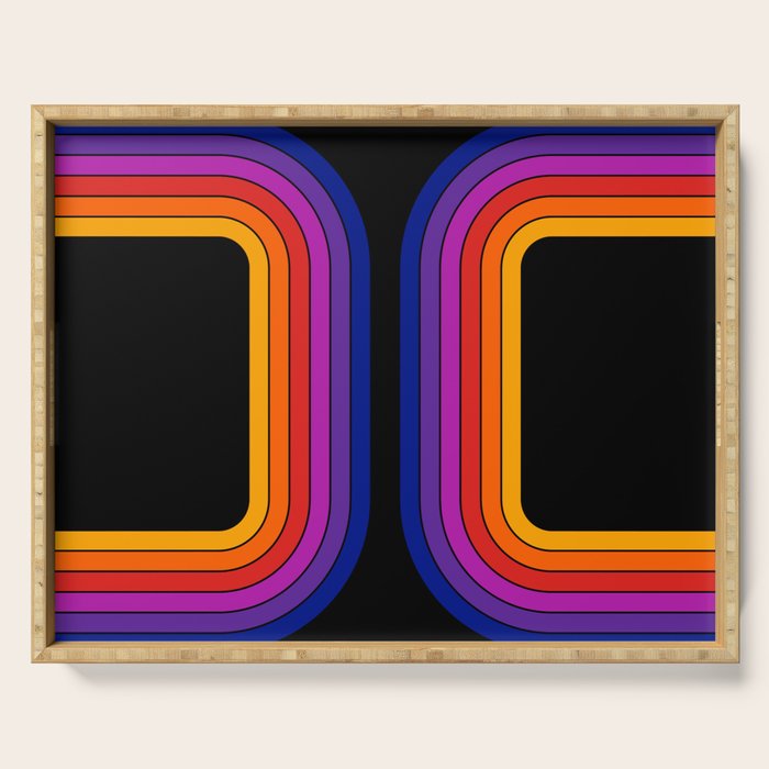 Black Rainbow Tunnel Serving Tray Gallery Image 1