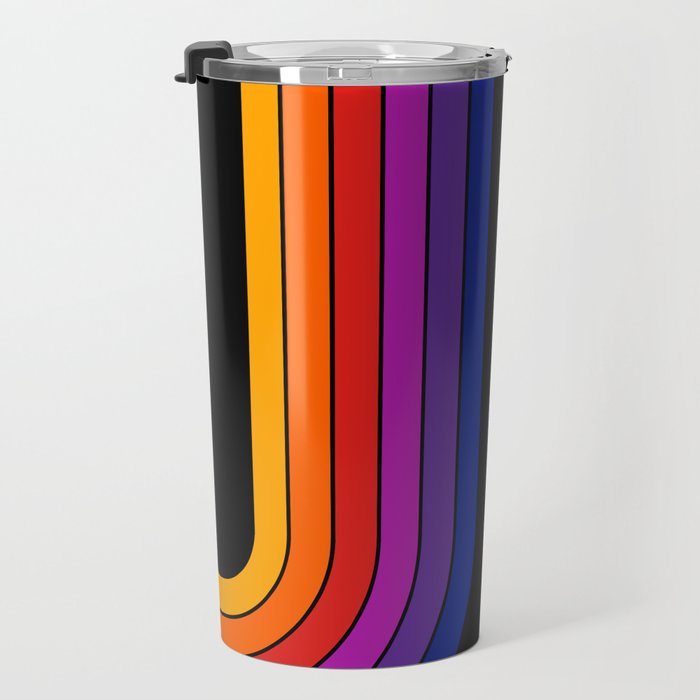 Black Rainbow Tunnel Travel Mug Gallery Image 3