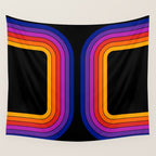 Black Rainbow Tunnel Wall Tapestry Gallery Image 4