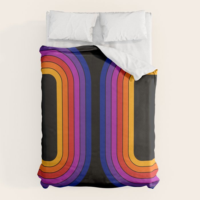 Black Rainbow Tunnel Duvet Cover Gallery Image 6