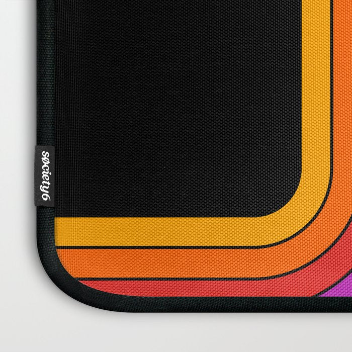 Black Rainbow Tunnel Laptop Sleeve Gallery Image 3