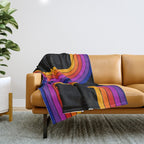 Black Rainbow Tunnel Throw Blanket Gallery Image 1