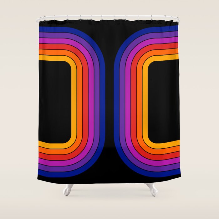 Black Rainbow Tunnel Shower Curtain Gallery Image 1