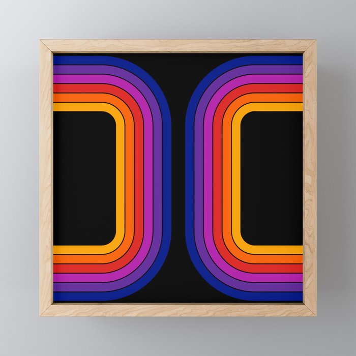 Black Rainbow Tunnel Mini Art Print Gallery Image 1