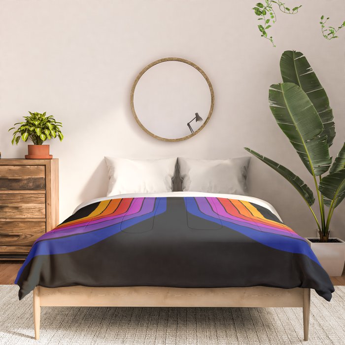 Black Rainbow Tunnel Comforter Gallery Image 3