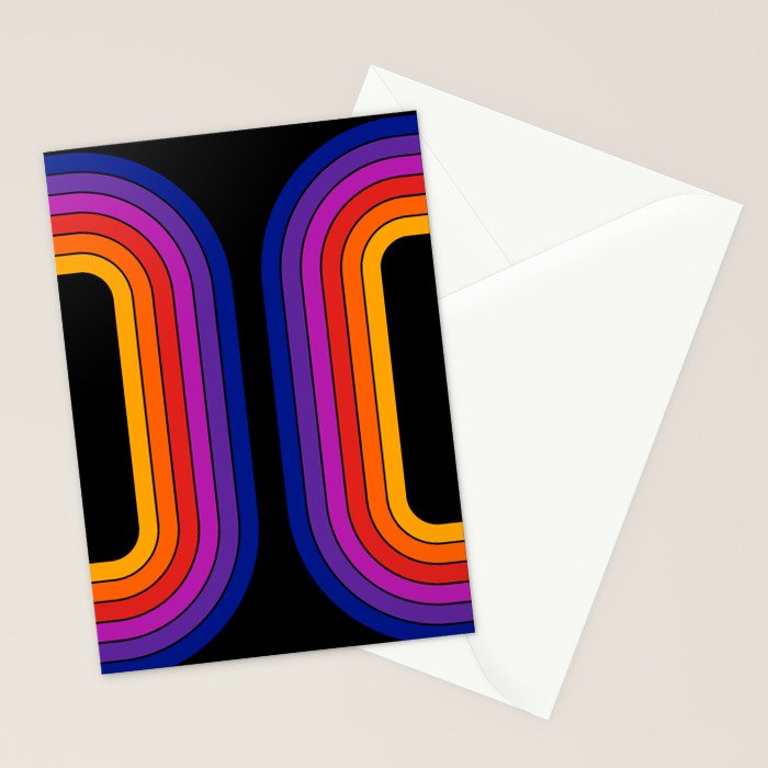 Black Rainbow Tunnel Stationery Card Gallery Image 2