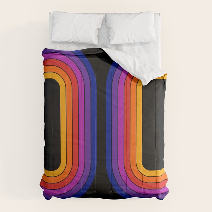 Black Rainbow Tunnel Comforter Gallery Image 6