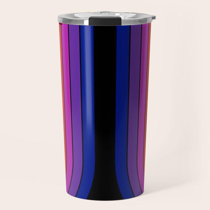 Black Rainbow Tunnel Travel Mug Gallery Image 1