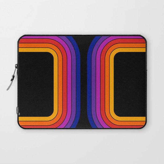 Black Rainbow Tunnel Laptop Sleeve Gallery Image 1