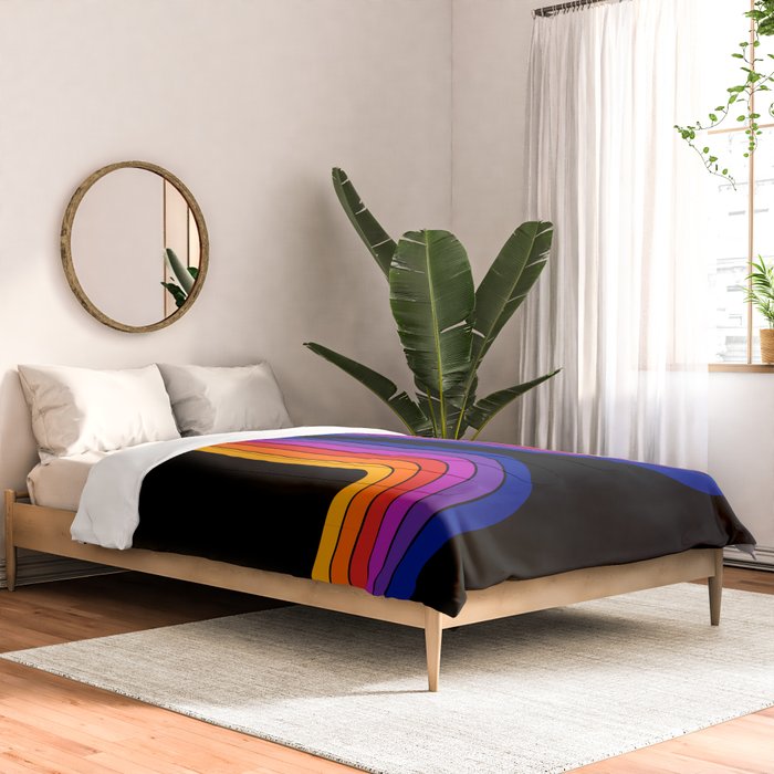 Black Rainbow Tunnel Comforter Gallery Image 2