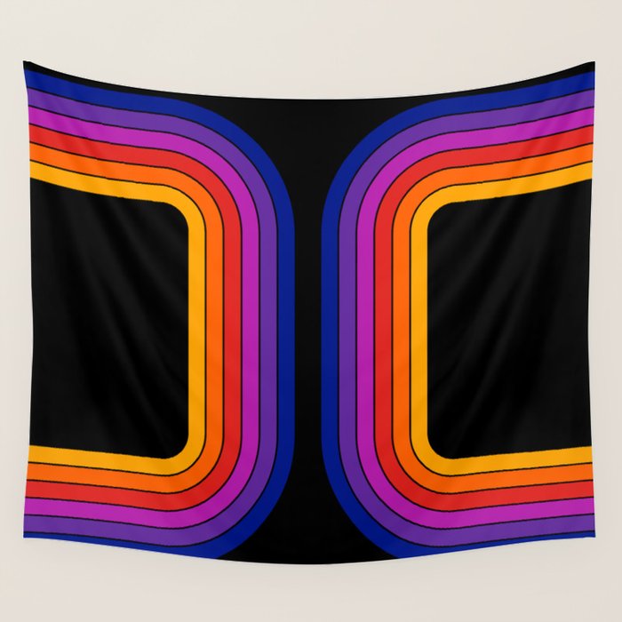Black Rainbow Tunnel Wall Tapestry Gallery Image 1