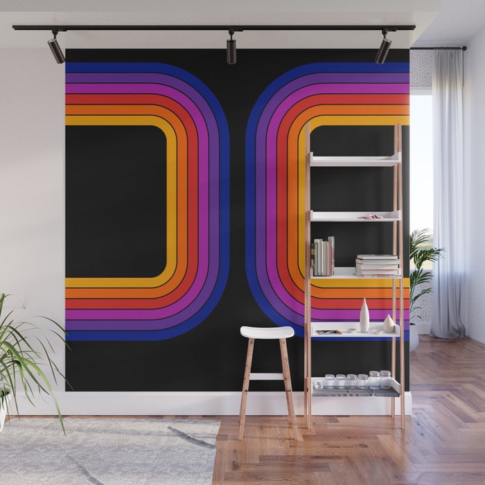 Black Rainbow Tunnel Wall Mural Gallery Image 1