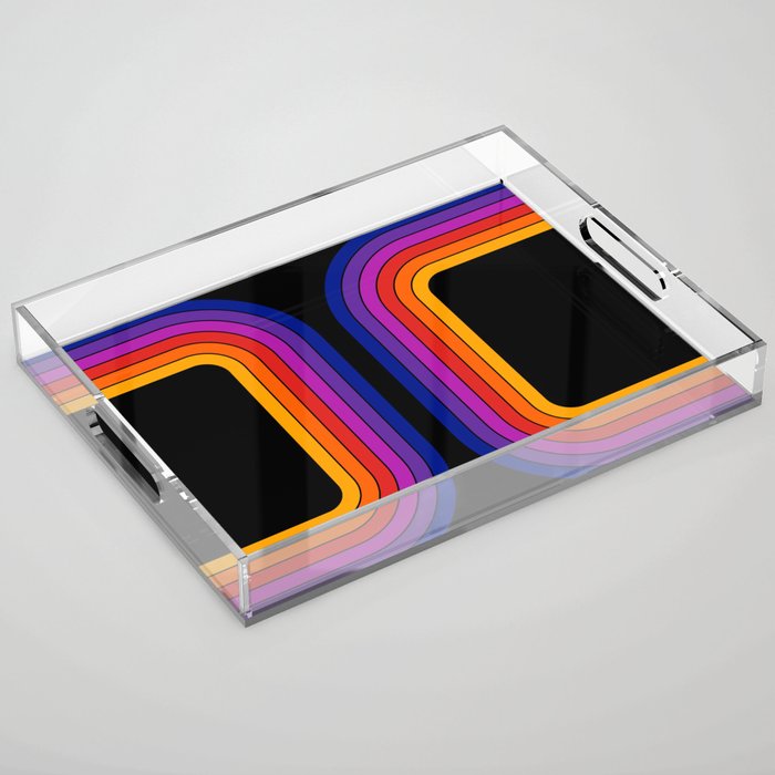 Black Rainbow Tunnel Acrylic Tray Gallery Image 1