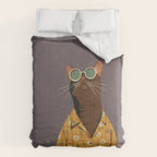 Cool Cat in Summer Shirt Comforter Gallery Image 6