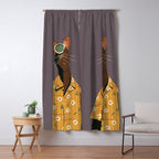Cool Cat in Summer Shirt Window Curtain Gallery Image 5