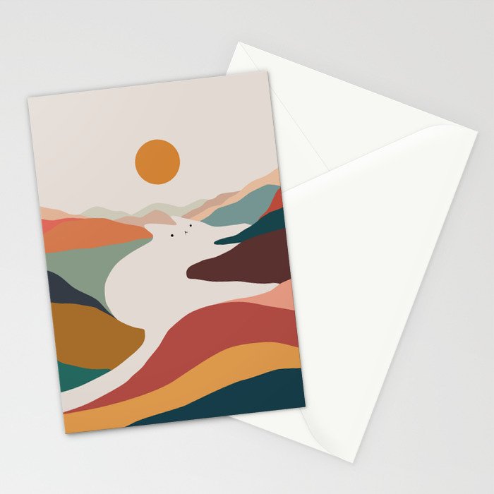 Cat Landscape 190 Stationery Card Gallery Image 2