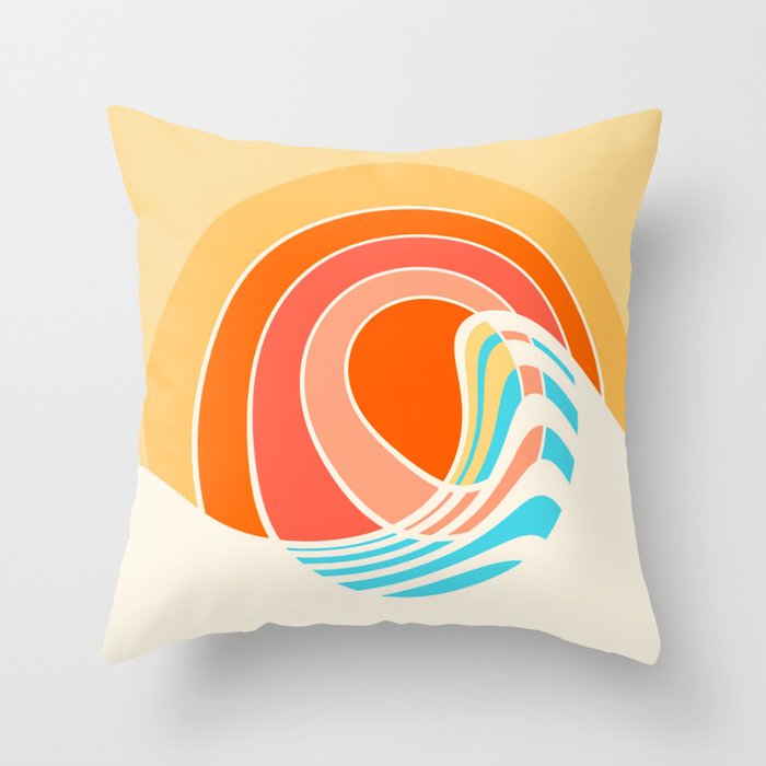 Sun Surf Throw Pillow Gallery Image 6