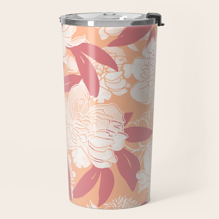 Modern floral blooms PF2 Travel Mug Gallery Image 2