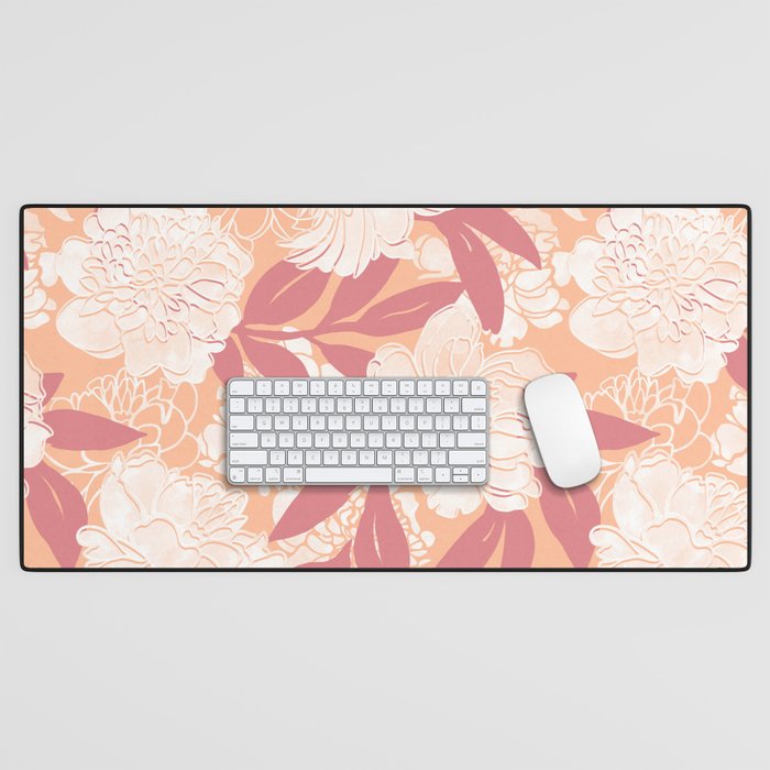 Modern floral blooms PF2 Desk Mat Gallery Image 1