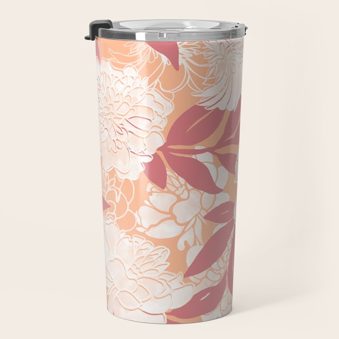 Modern floral blooms PF2 Travel Mug Gallery Image 3