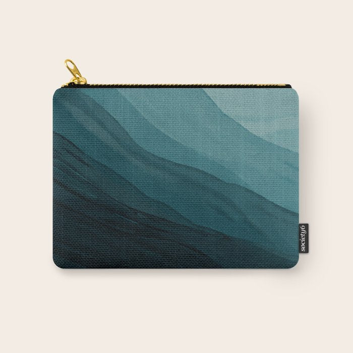 Waves Into The Depths | Wave Texture Design Carry All Pouch Gallery Image 1