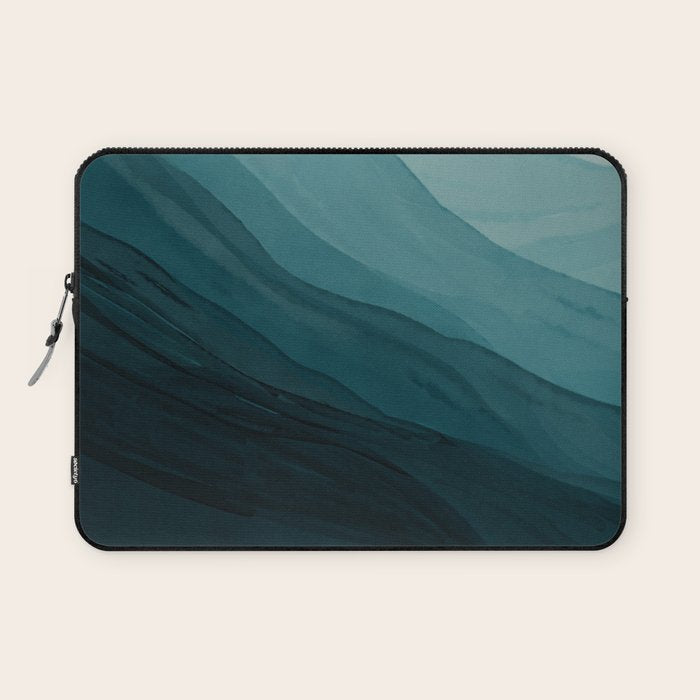 Waves Into The Depths | Wave Texture Design Laptop Sleeve Gallery Image 1