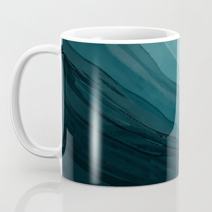 Waves Into The Depths | Wave Texture Design Coffee Mug Gallery Image 3