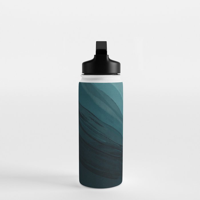 Waves Into The Depths | Wave Texture Design Water Bottle Gallery Image 3